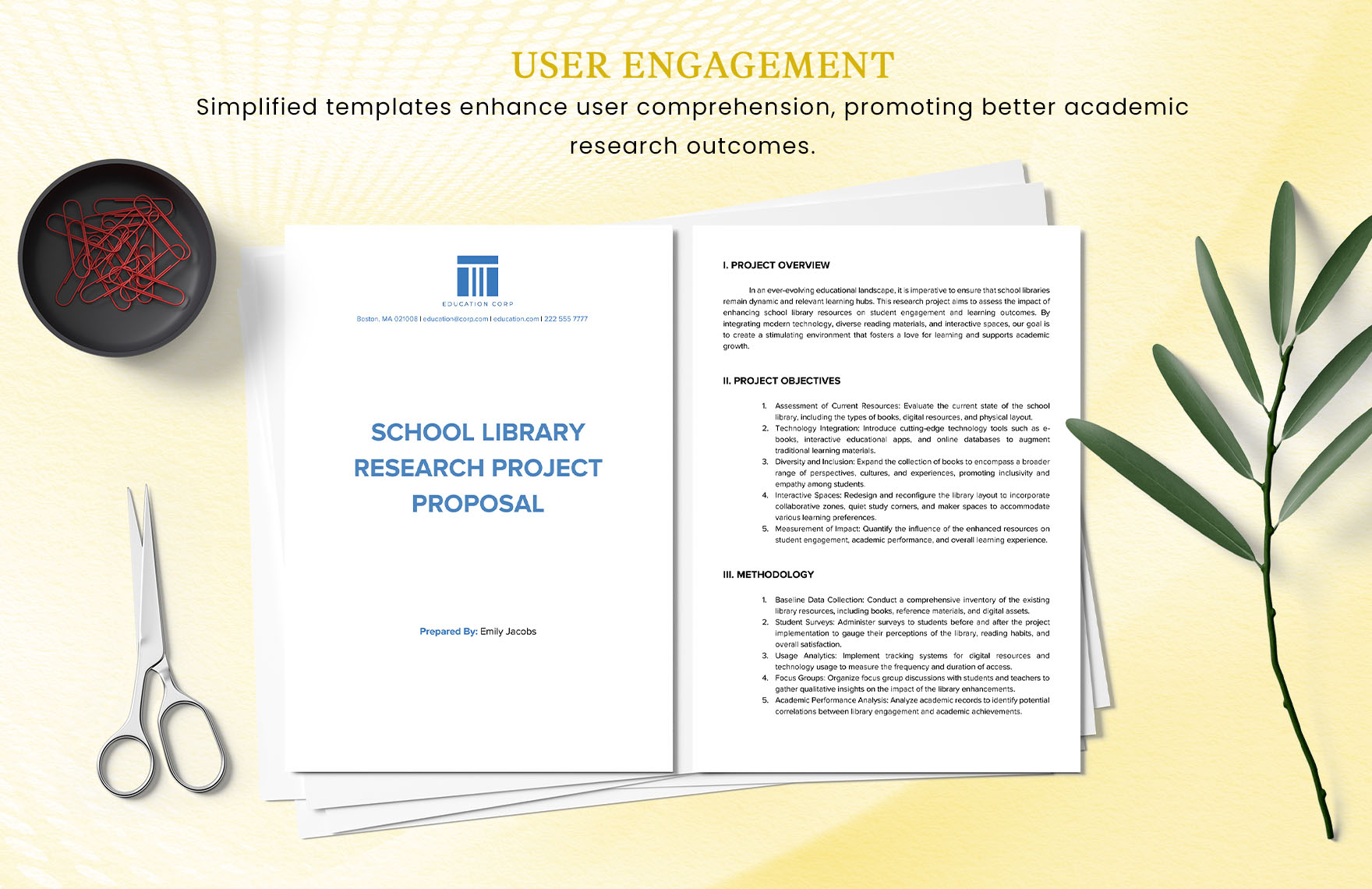 School Library Research Project Proposal Template