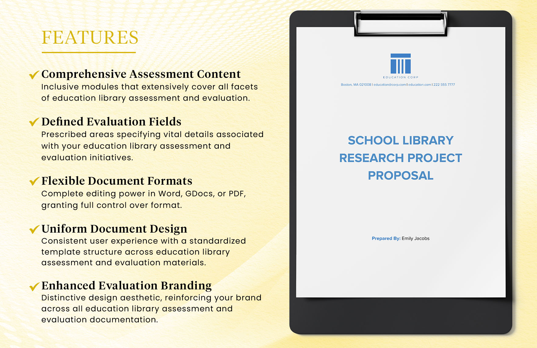 School Library Research Project Proposal Template
