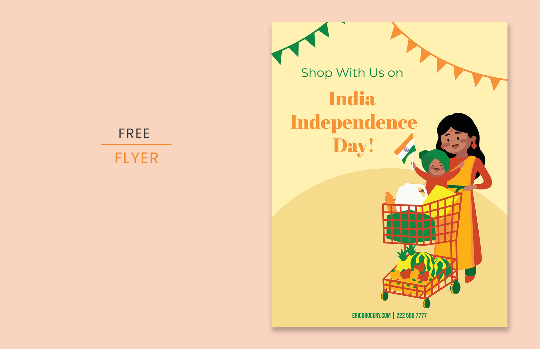 India Independence Day Flyer Template in PDF, Illustrator, SVG, JPEG