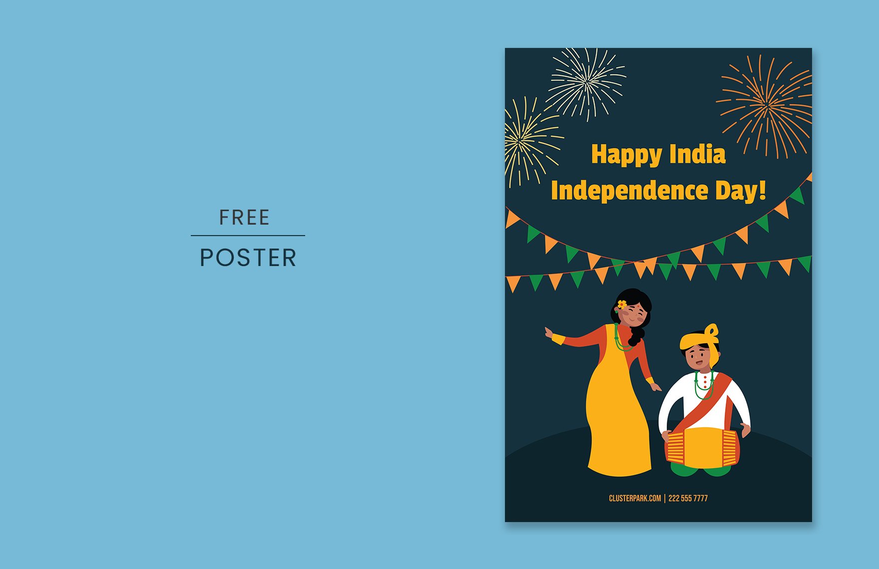 India Independence Day Poster Template