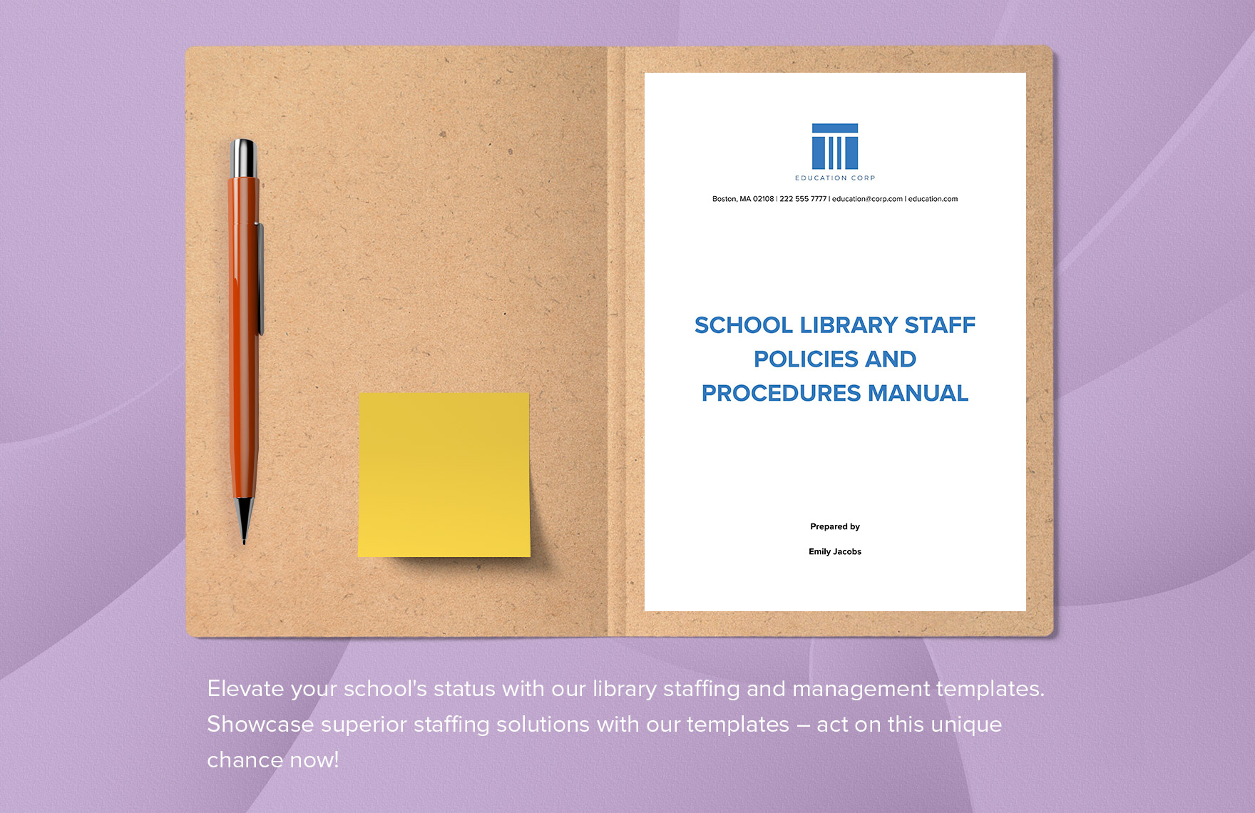 School Library Staff Policies and Procedures Manual Template