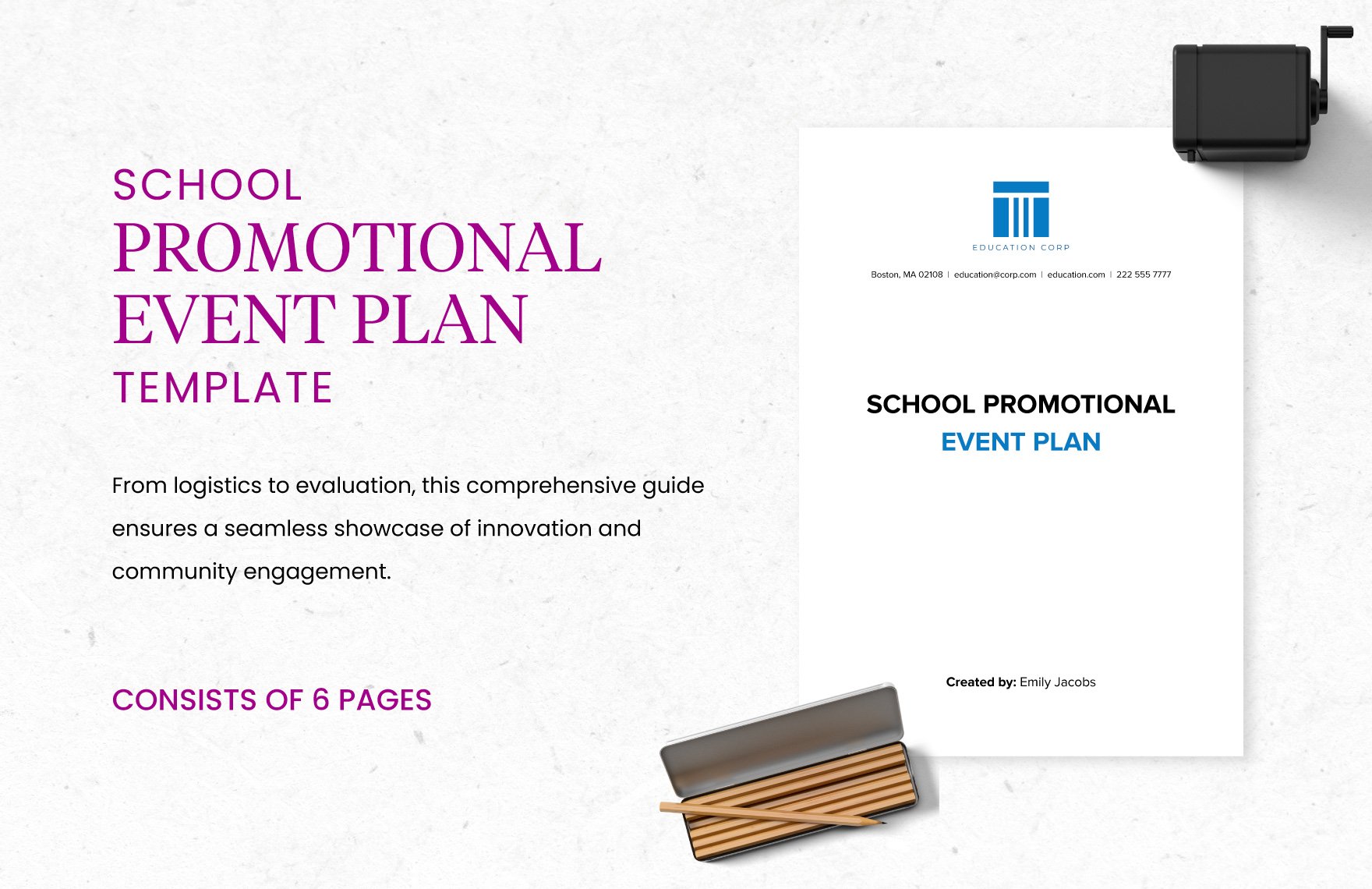 School Promotional Event Plan Template