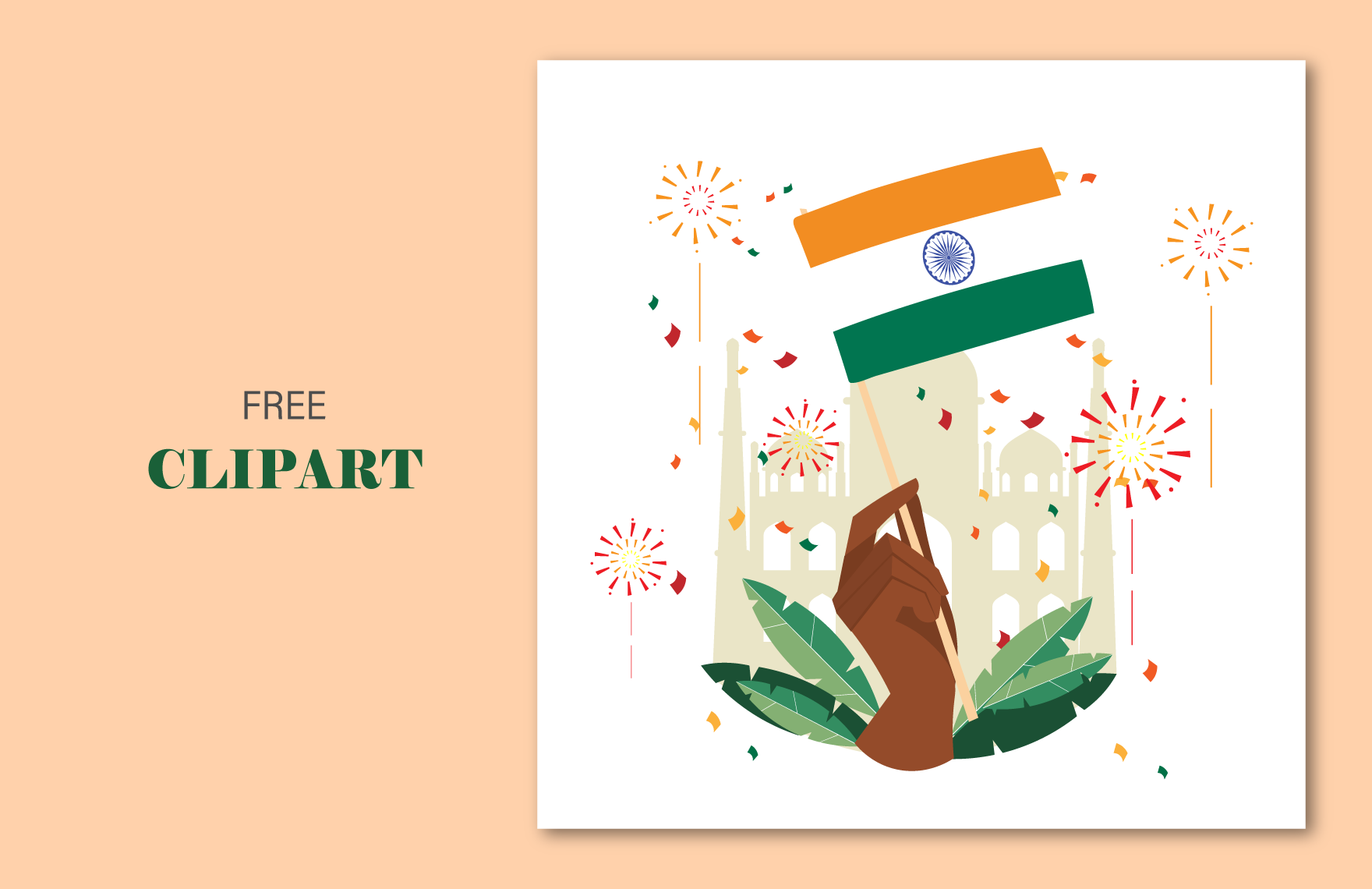 Free India Independence Day Clipart in PDF, Illustrator, SVG, JPG