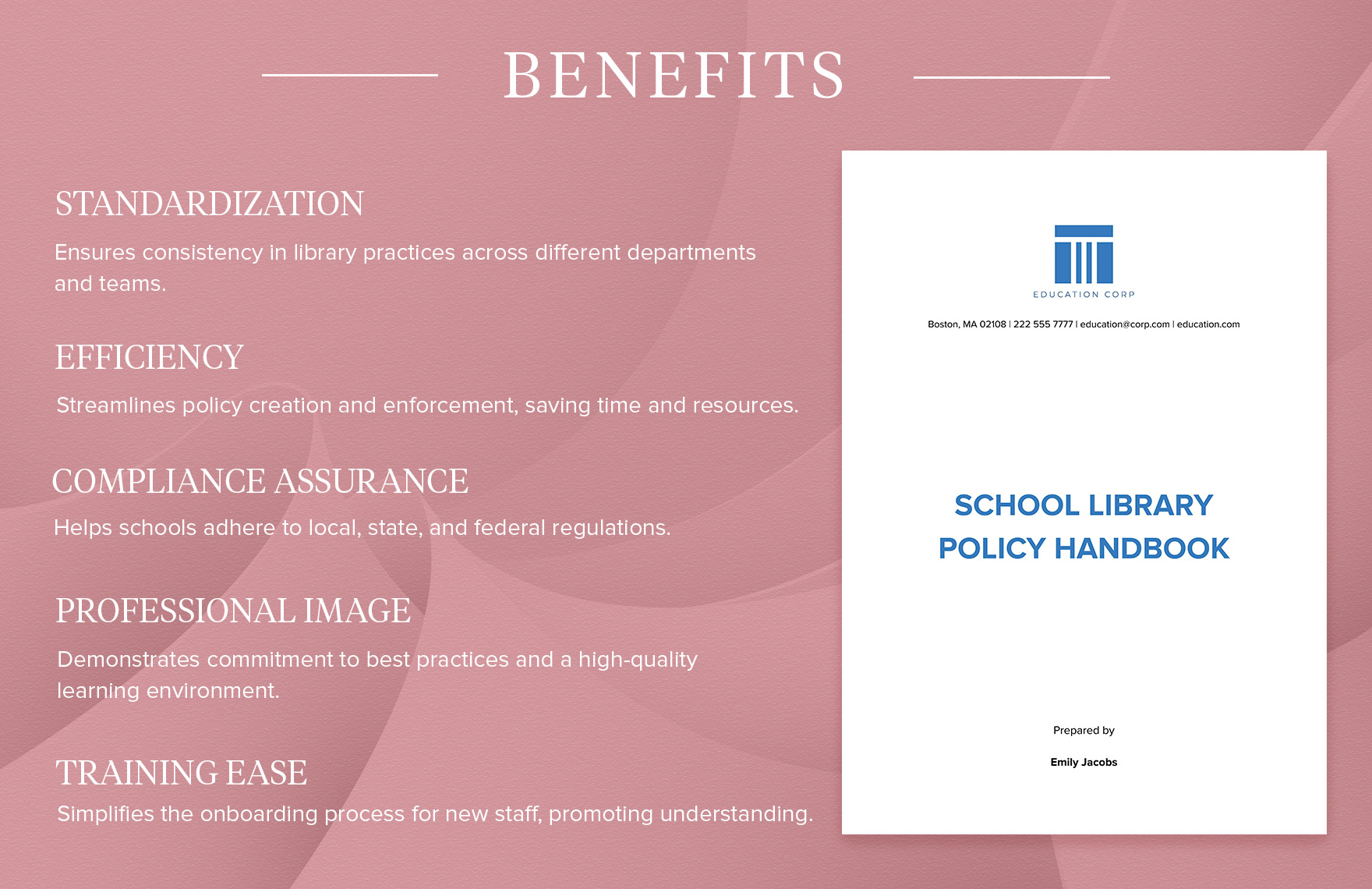 School Library Policy Handbook Template