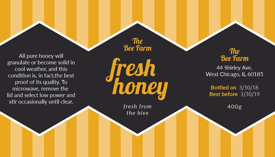 Free Honey Jar Label Template in Illustrator