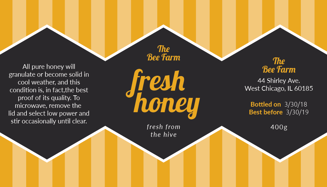 Honey Jar Labels Template Free