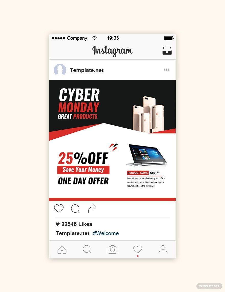 Cyber Monday Instagram Sale Template