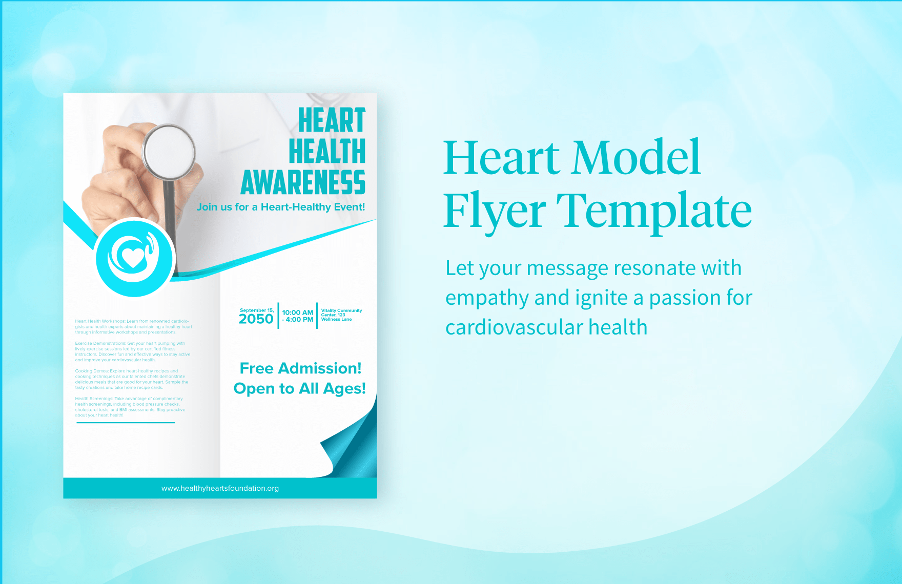 Heart Model Flyer Template