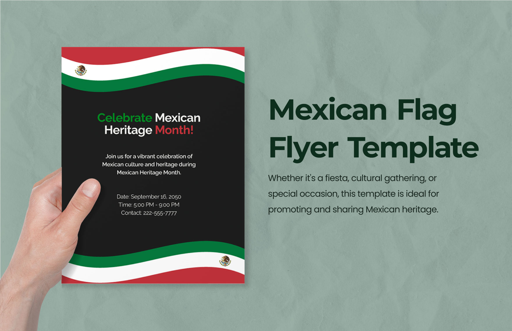 Mexican Flag Flyer Template
