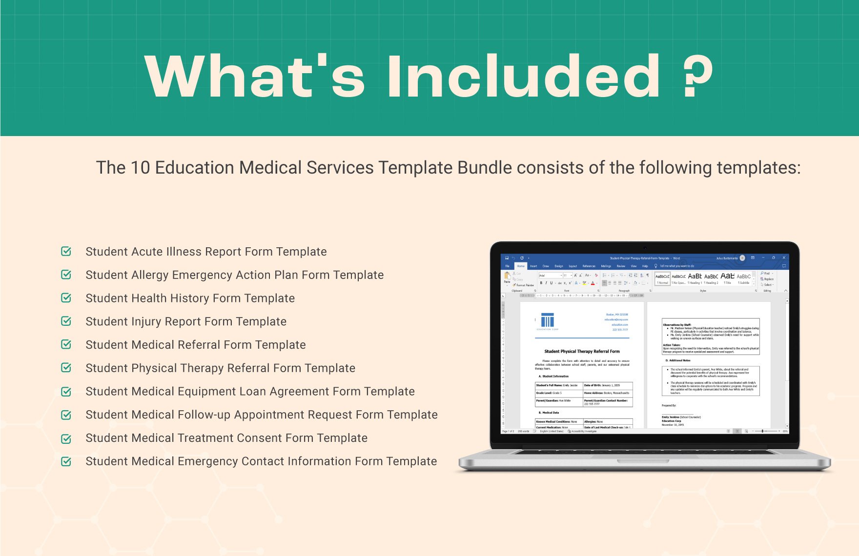 Education Medical Services Template Bundle
