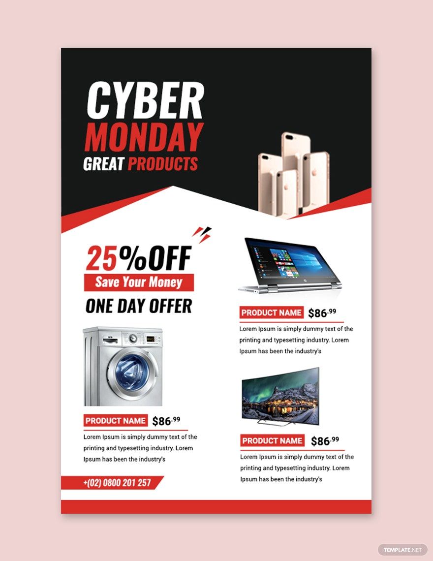 Cyber Monday Sale Twitter Post Template