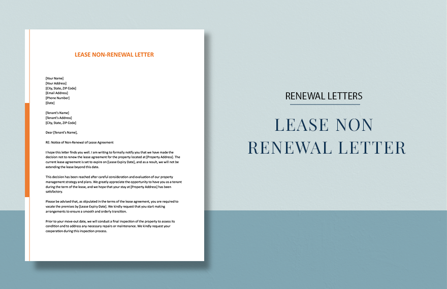 Lease Non Renewal Letter