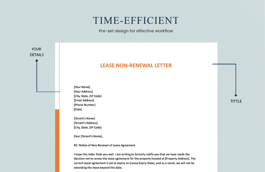Lease Non Renewal Letter
