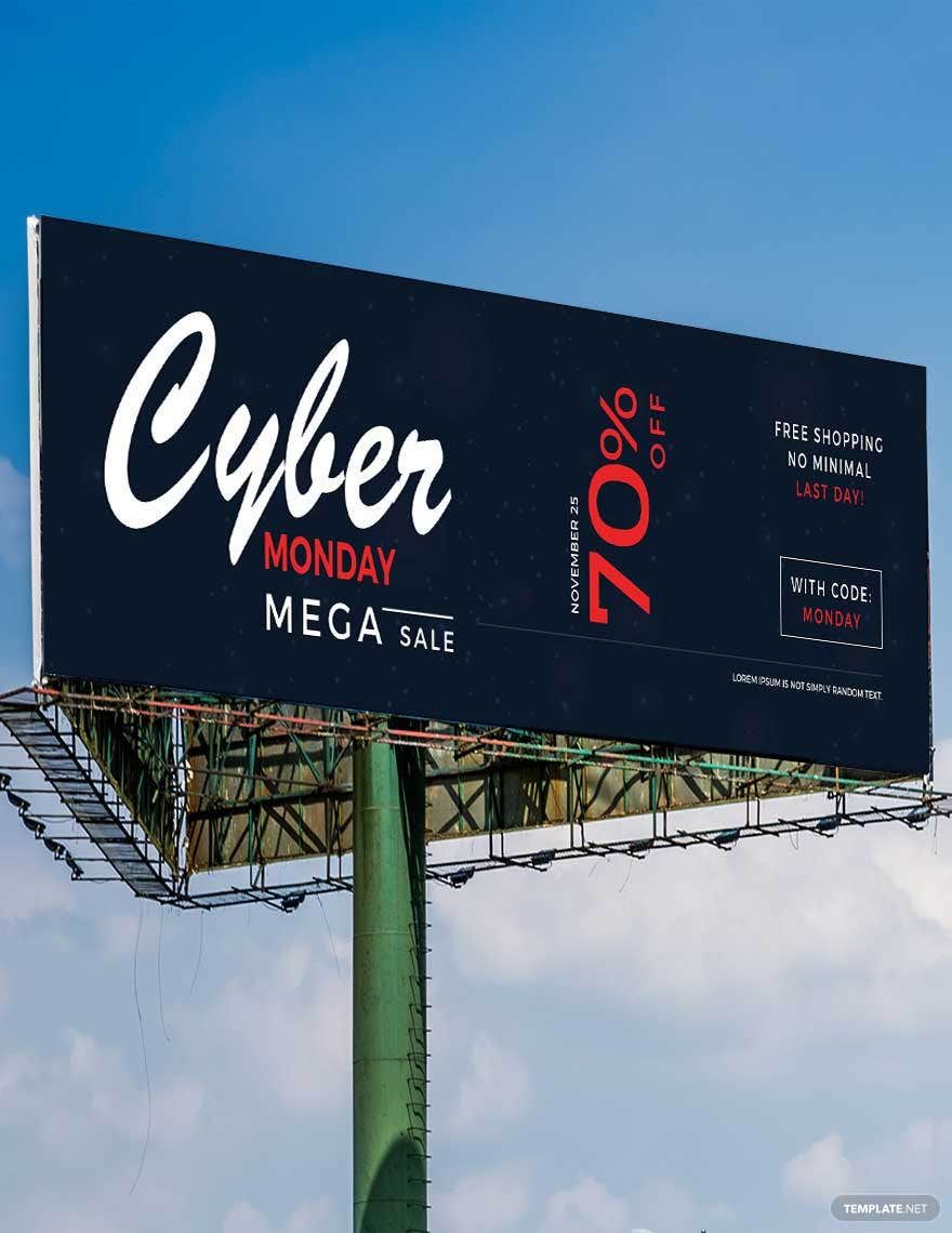 Cyber Monday Billboard Banner Template