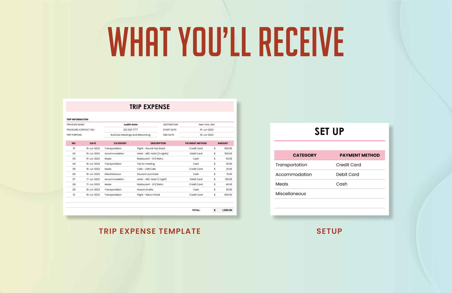 Trip Expense Template