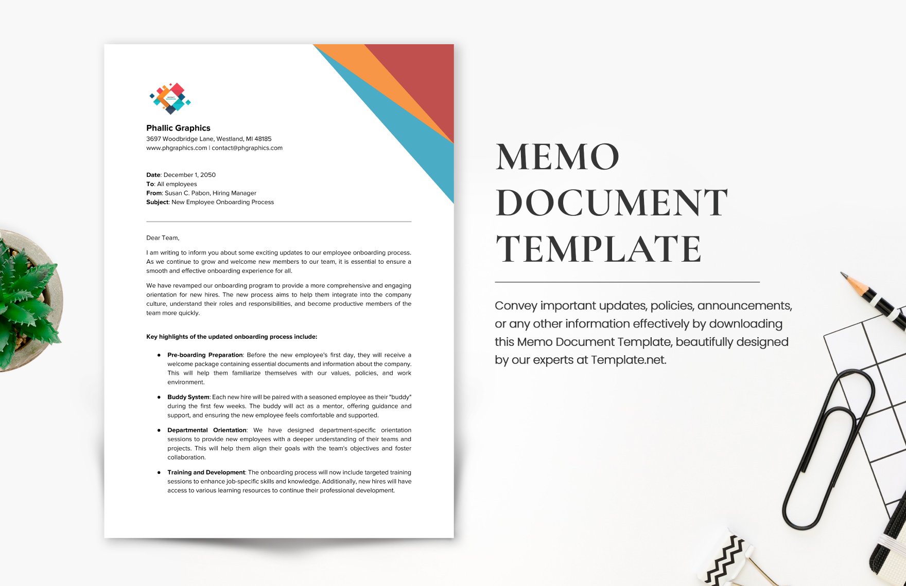 Free Memo Document Template