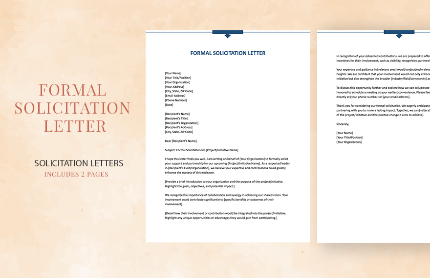 Formal Solicitation Letter