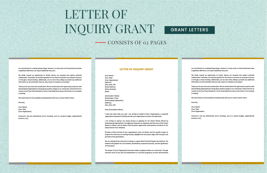 Letter Of Inquiry Grant