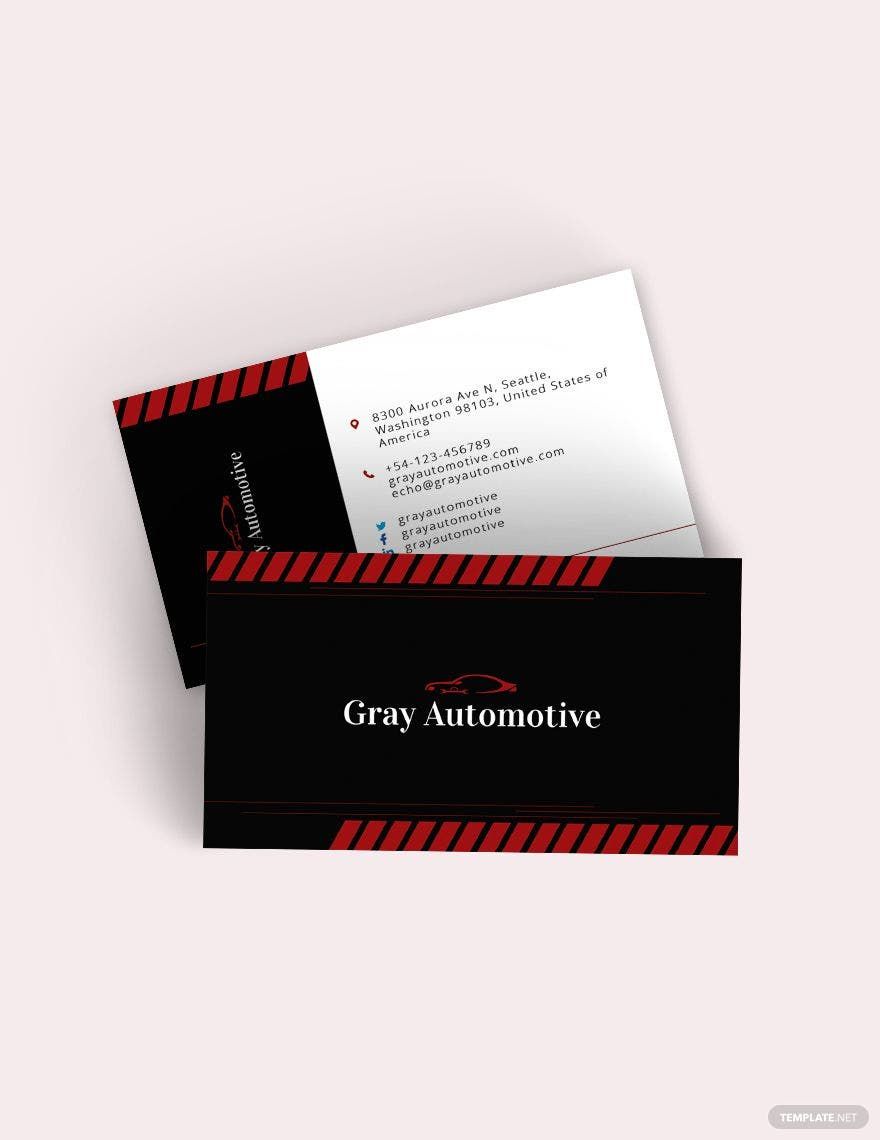 Auto Repair Business Card Template