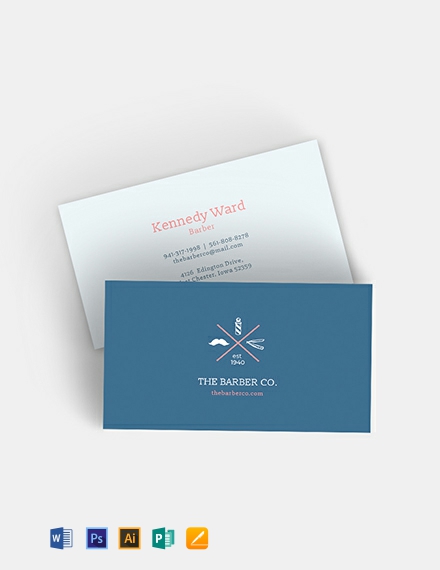 Leaf Shaped Business Card Template - Word (DOC) | PSD | Apple (MAC ...