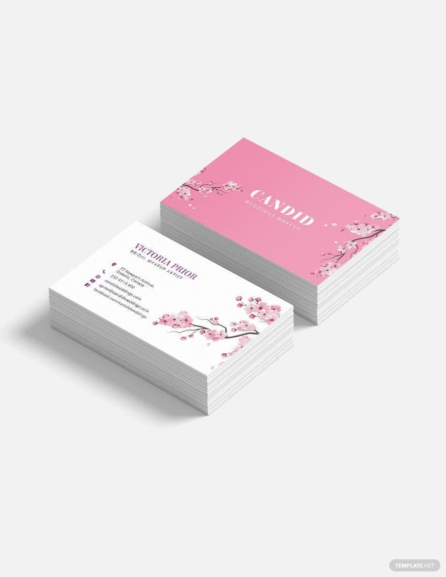 Bridal Makeup Artist Business Card Template
