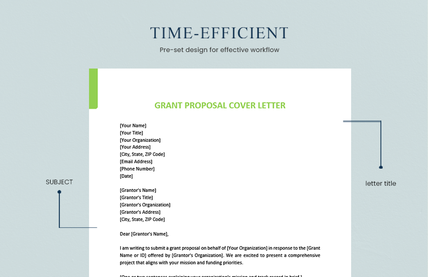 Grant Proposal Cover Letter