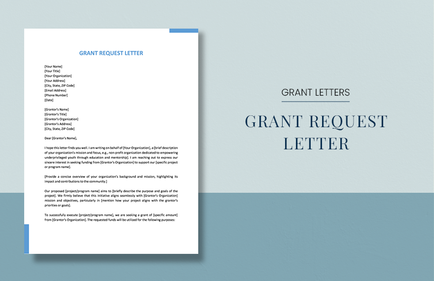 Grant Request Letter in Word, Google Docs, PDF, Apple Pages