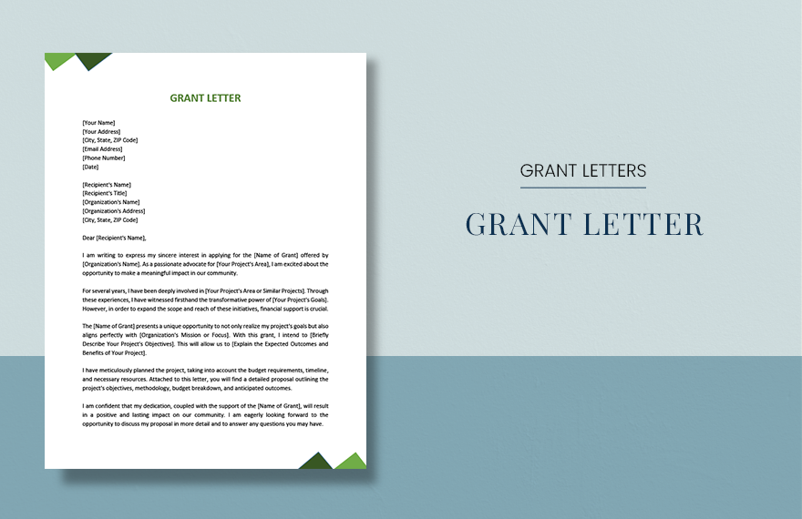 Free Grant Letter Sample in Word, Google Docs, PDF, Apple Pages