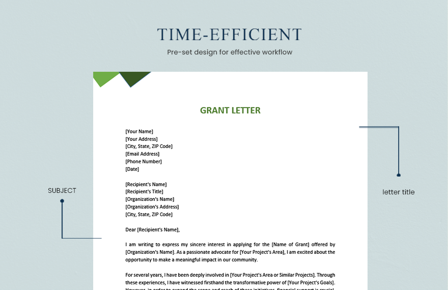 Grant Letter Sample