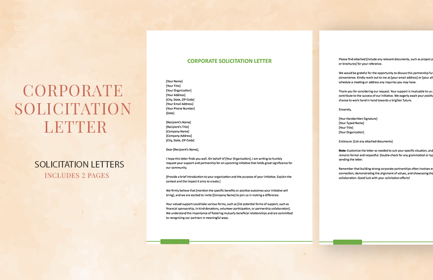 Corporate Solicitation Letter