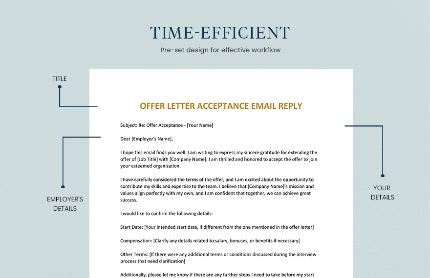 Offer Letter Acceptance Email Reply