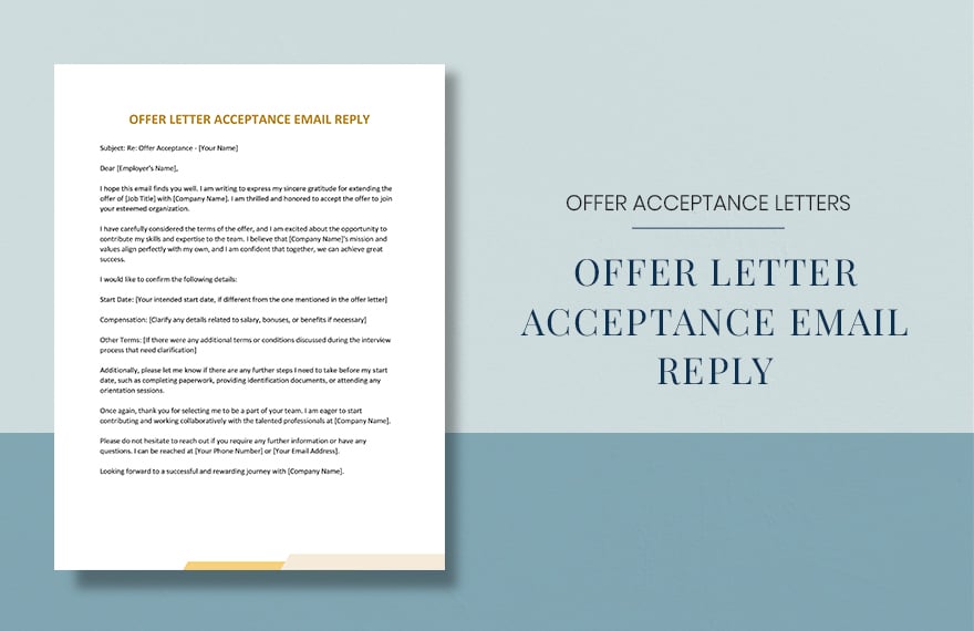 Offer Letter Acceptance Email Reply