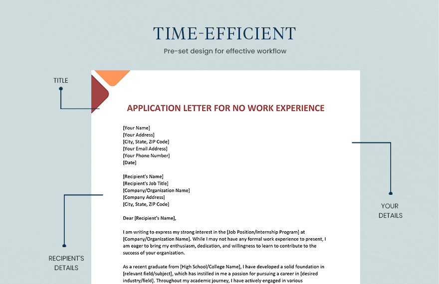 Application Letter For No Work Experience