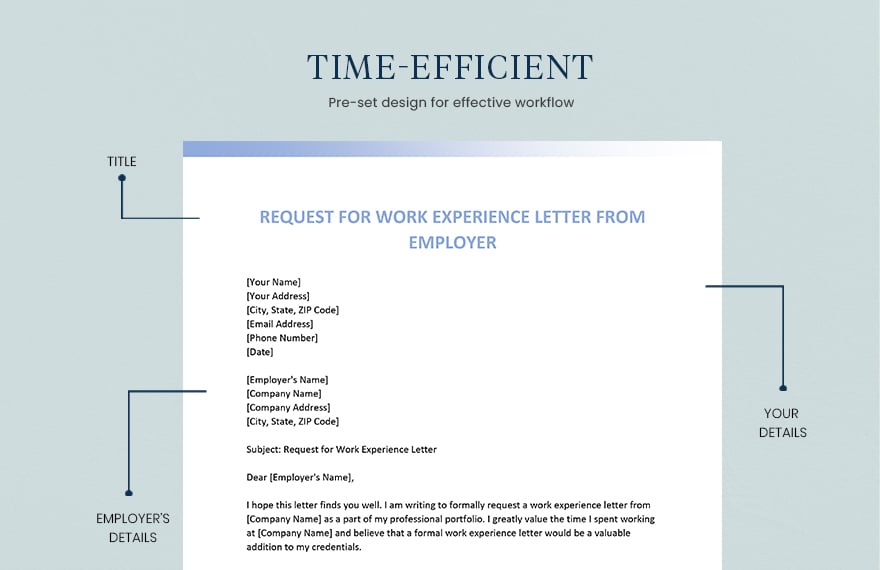 Request For Work Experience Letter From Employer