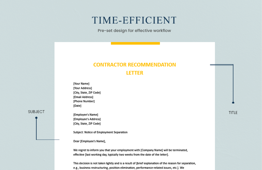Contractor Recommendation Letter