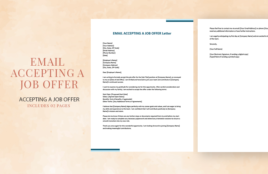 Free Email Accepting A Job Offer Letter Download In Word Google Docs 