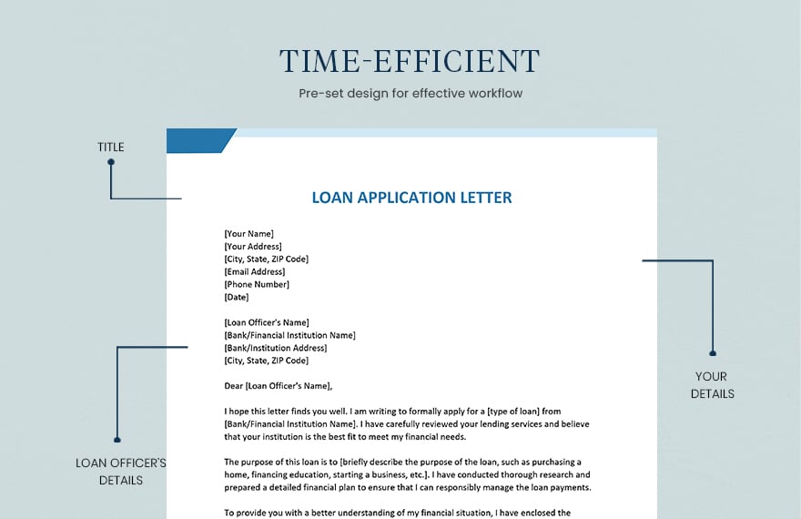 Loan Application Letter