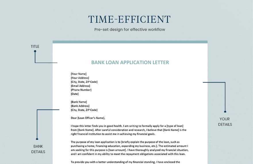 Bank Loan Application Letter