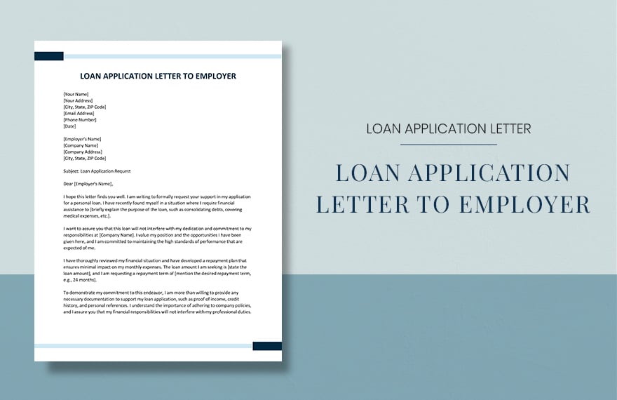 Loan Application Letter to Employer