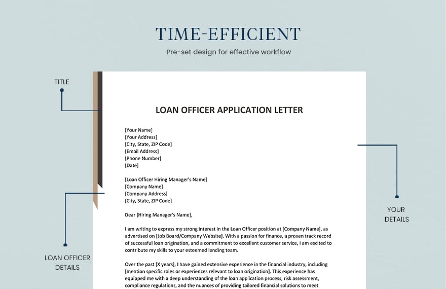 Loan Officer Application Letter