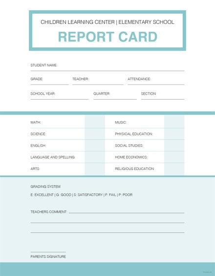 Free Report Card Templates | Download Ready-Made ...