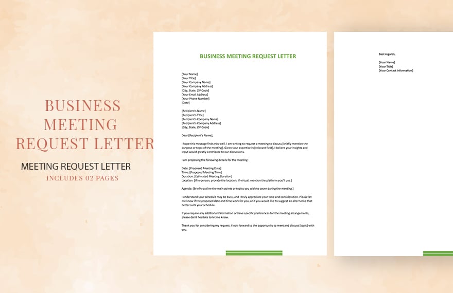 Business Meeting Request Letter