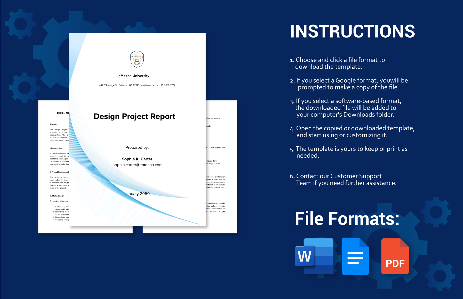 Mechanical Engineering Student Design Projects Template