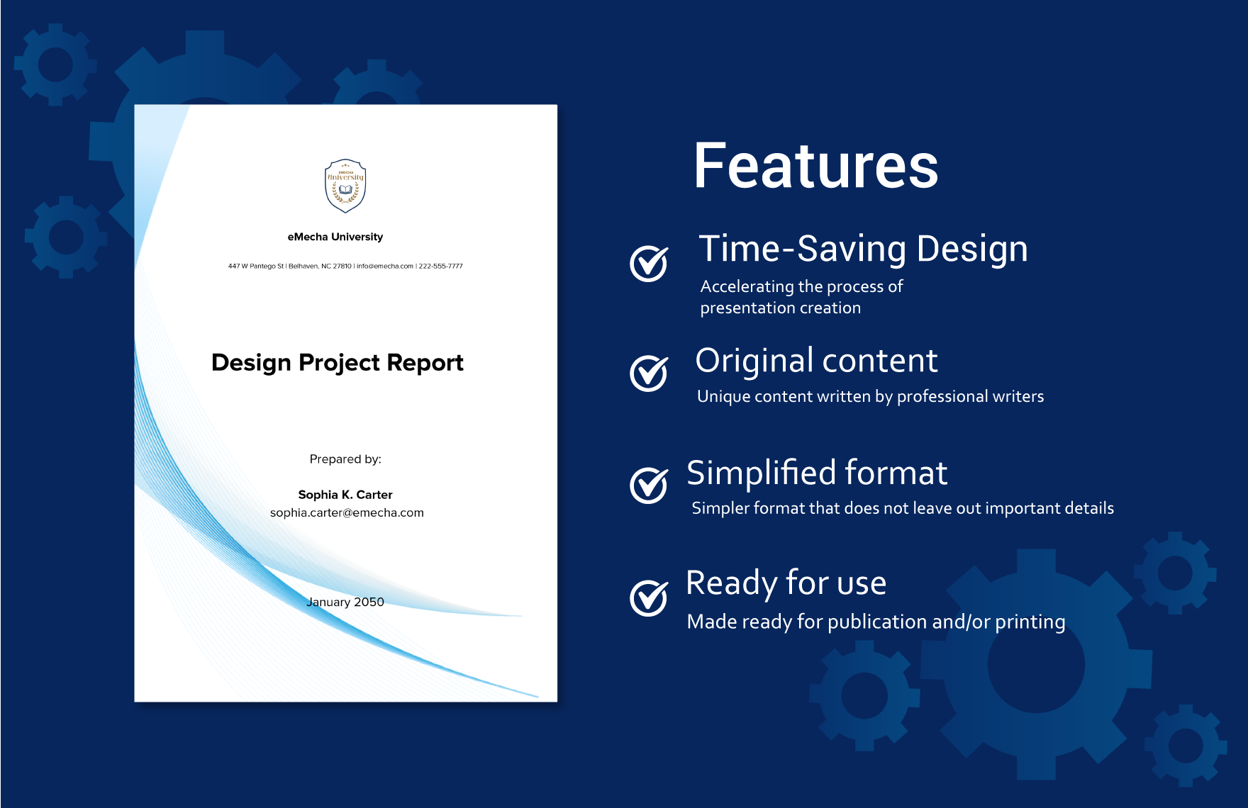 Mechanical Engineering Student Design Projects Template