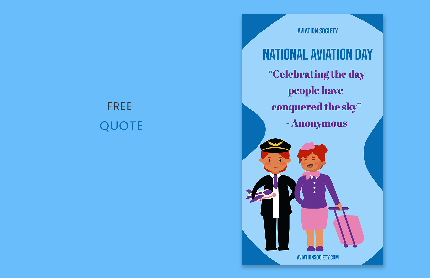 Free  National Aviation Day Quote in PDF, Illustrator, SVG, JPEG