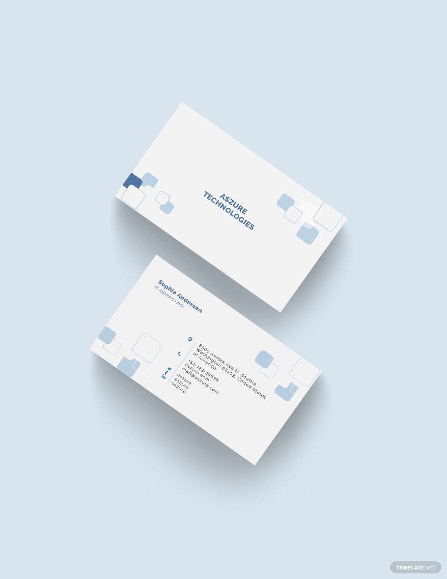 IT Company Business Card Template