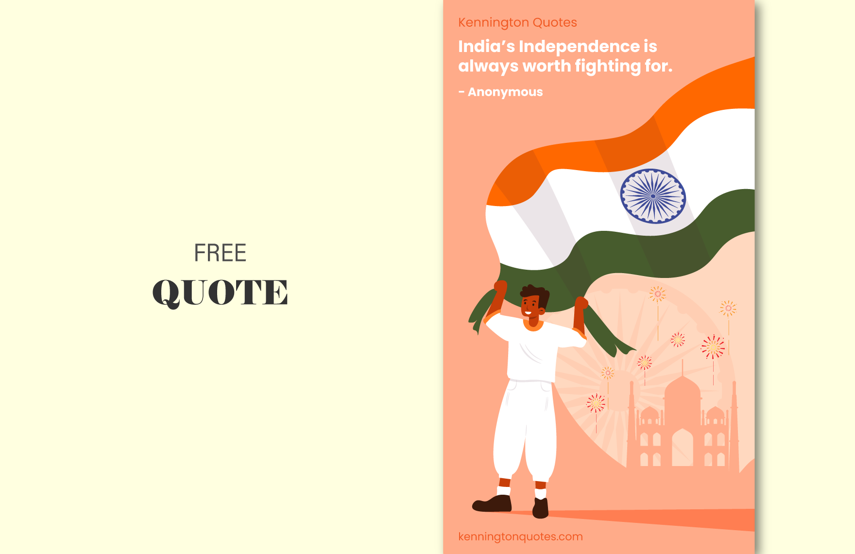 Free India Independence Day Quote in PDF, Illustrator, SVG, JPG