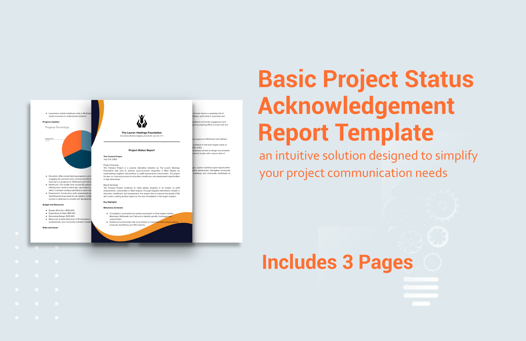Basic Project Status Acknowledgement Report Template