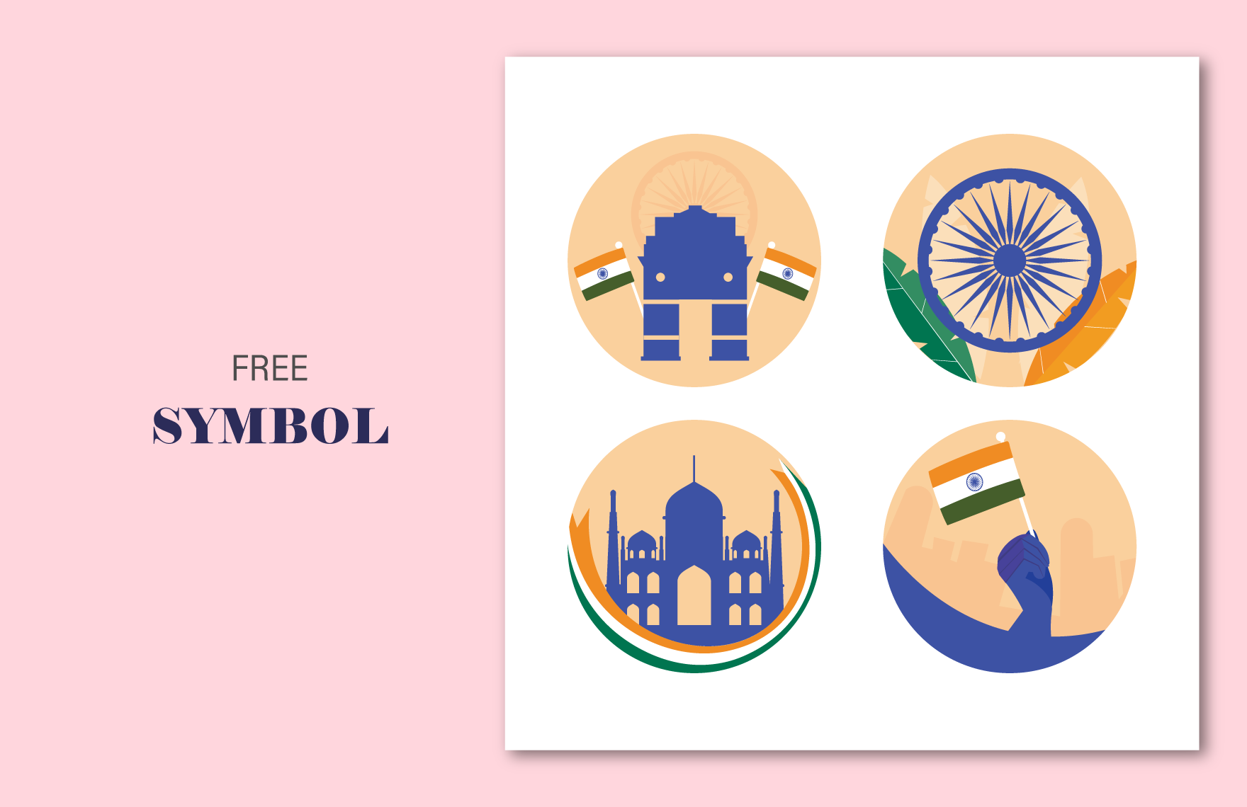 Free India Independence Day Symbol in PDF, Illustrator, SVG, JPG