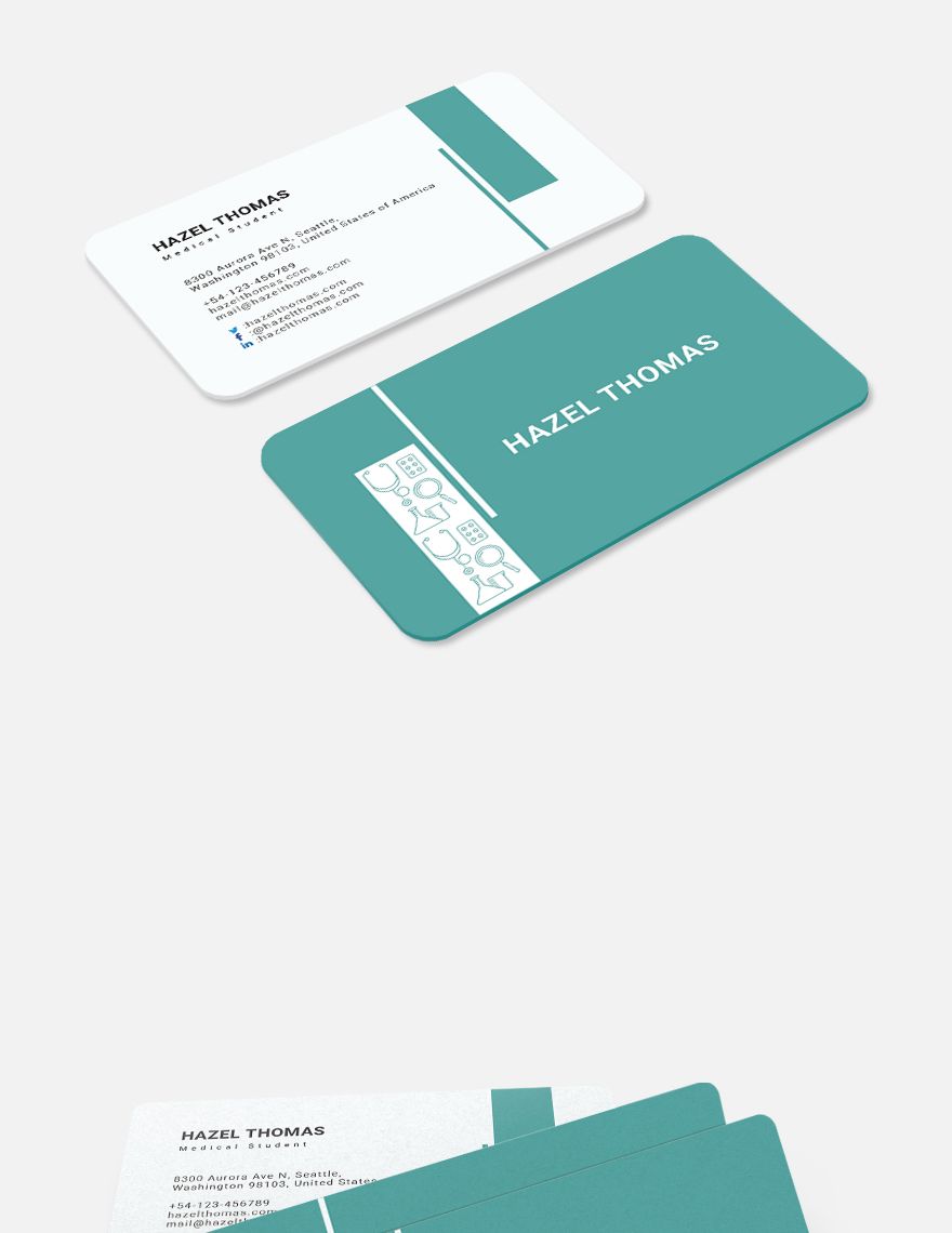 Medical Student Business Card Template